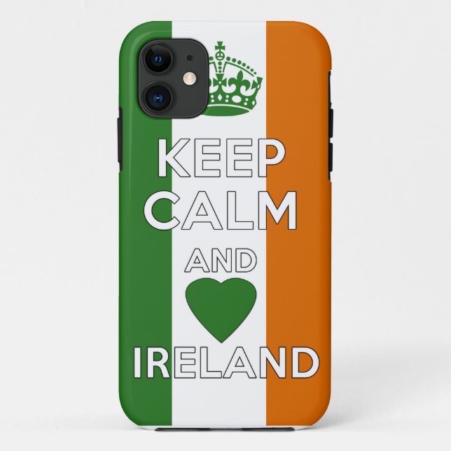 Keep Calm & Love Ireland Case-Mate iPhone Case (Back)