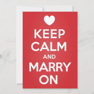 Keep Calm Marry On Save The Date Invitation
