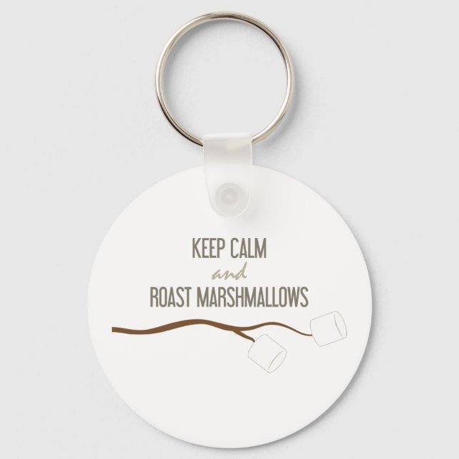 Keep Calm Marshmallows Key Ring (Front)