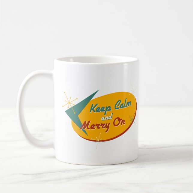 Keep Calm & Merry On Coffee Mug (Left)