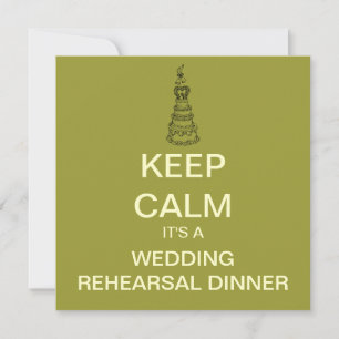 KEEP CALM Mod Rehearsal Dinner Invitation (Square)