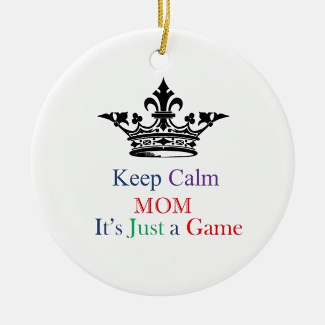 Keep Calm Mum Ceramic Tree Decoration (Front)