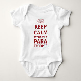 KEEP CALM MY DAD'S  A PARATROOPER BABY BODYSUIT