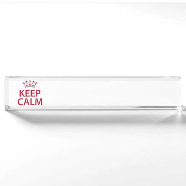 Keep calm nameplate (Front)