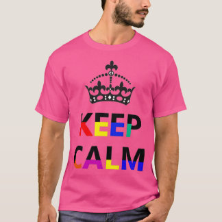 Keep Calm No Stress Colourful Positive Quotes T-Shirt