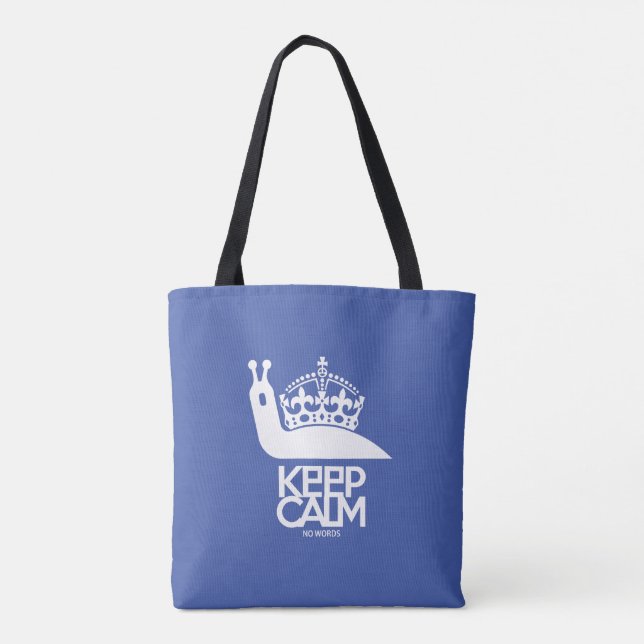 KEEP CALM NO WORDS BY MASANSER TOTE BAG (Back)
