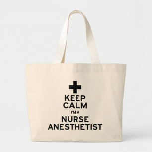 Keep Calm Nurse Anaesthetist Large Tote Bag