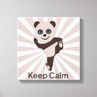 keep calm panda canvas print