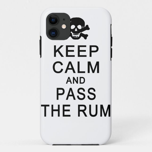Keep Calm & Pass The Rum iPhone Case-Mate Case (Back)