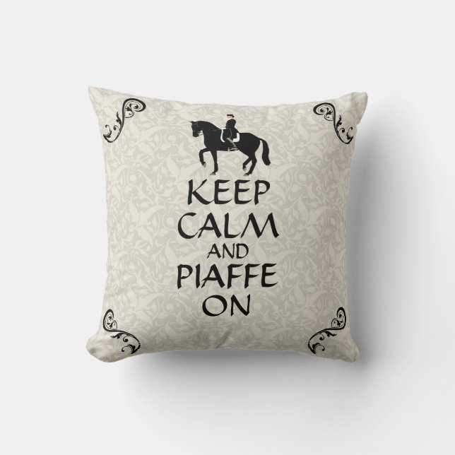 Keep Calm & Piaffe On Dressage Cushion (Front)