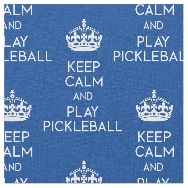 Keep calm - pickleball (custom size and colour) fabric (Close Up)
