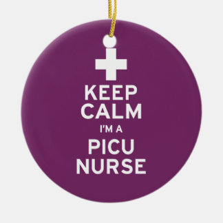 Keep Calm PICU Nurse Ceramic Tree Decoration