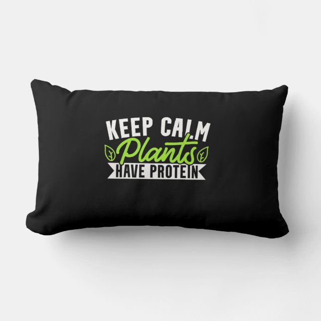 Keep Calm Plant Have Protein Lumbar Cushion (Front)