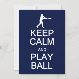 Keep Calm & Play Ball invitation, customise Invitation