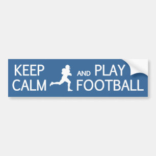 Keep Calm & Play Football custom bumpersticker Bumper Sticker