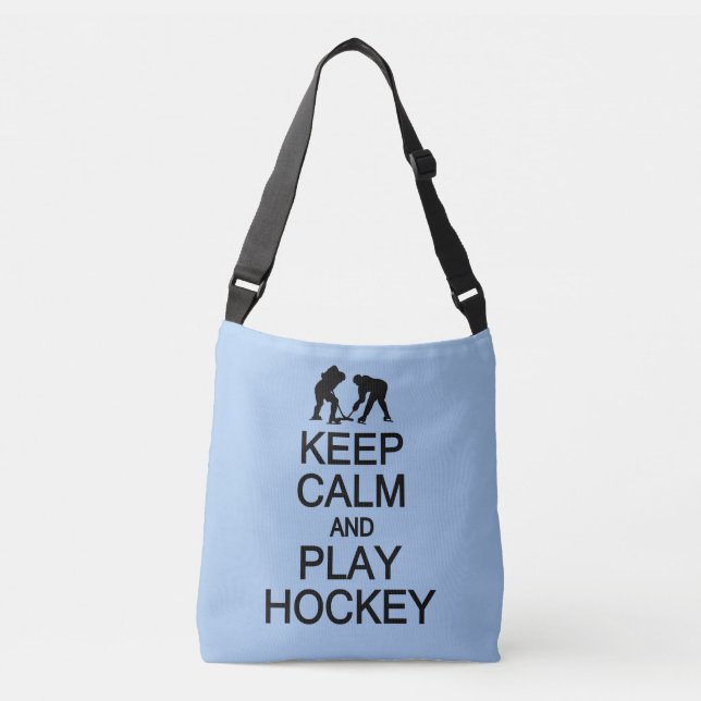 Keep Calm & Play Hockey custom colour bags (Front)