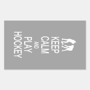 Keep Calm & Play Hockey custom colour stickers
