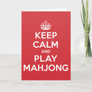 Keep Calm Play Mahjong Greeting Card