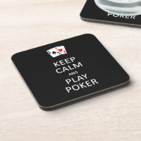KEEP CALM & PLAY POKER custom coasters