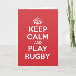 Keep Calm Play Rugby Greeting Note Card