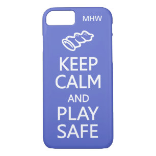 Keep Calm & Play Safe custom monogram & colour Case-Mate iPhone Case