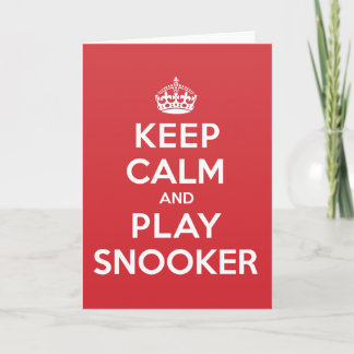 Keep Calm Play Snooker Greeting Note Card