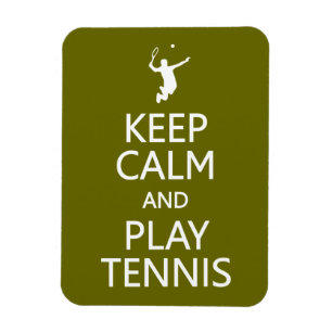 Keep Calm & Play Tennis custom colour magnet