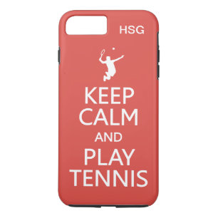 Keep Calm & Play Tennis custom monogram & colour Case-Mate iPhone Case
