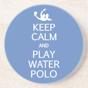 Keep Calm & Play Water Polo custom coaster