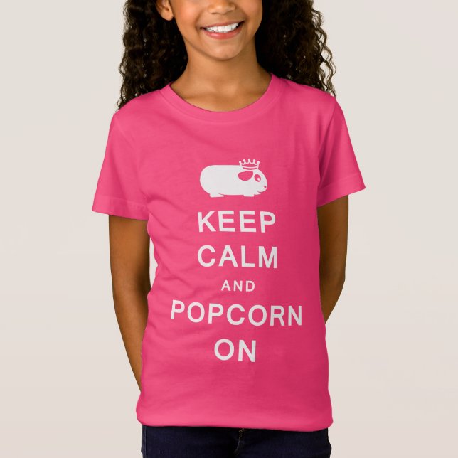 Keep Calm & Popcorn On Children's T-Shirt (Front)