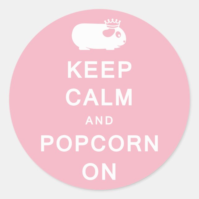 Keep Calm & Popcorn On Stickers (Front)