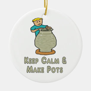 Keep Calm Pottery Ceramic Tree Decoration