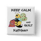 Keep Calm Quilt Whimsy Honey Bee Name Badge