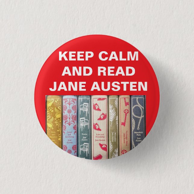Keep Calm, Read Jane Austen 3 Cm Round Badge (Front)