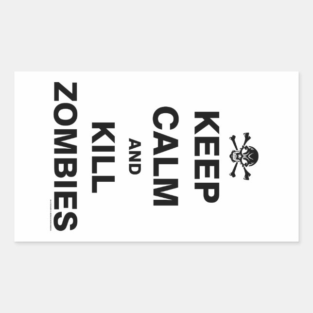 Keep Calm Rectangular Sticker (Front)