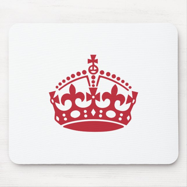 Keep calm red victory crown mouse pad (Front)