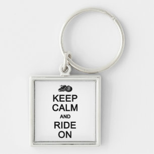 Keep Calm & Ride On key chain