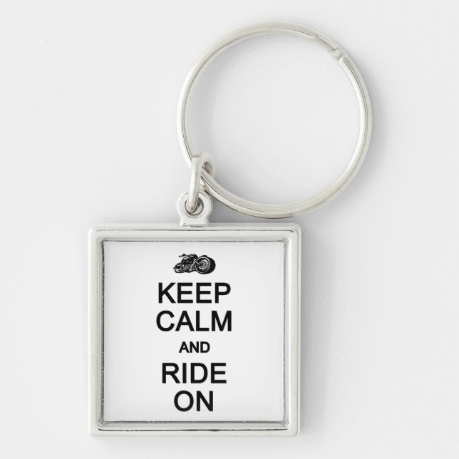 Keep Calm & Ride On key chain (Front)