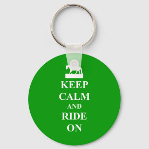 Keep calm & ride on key ring