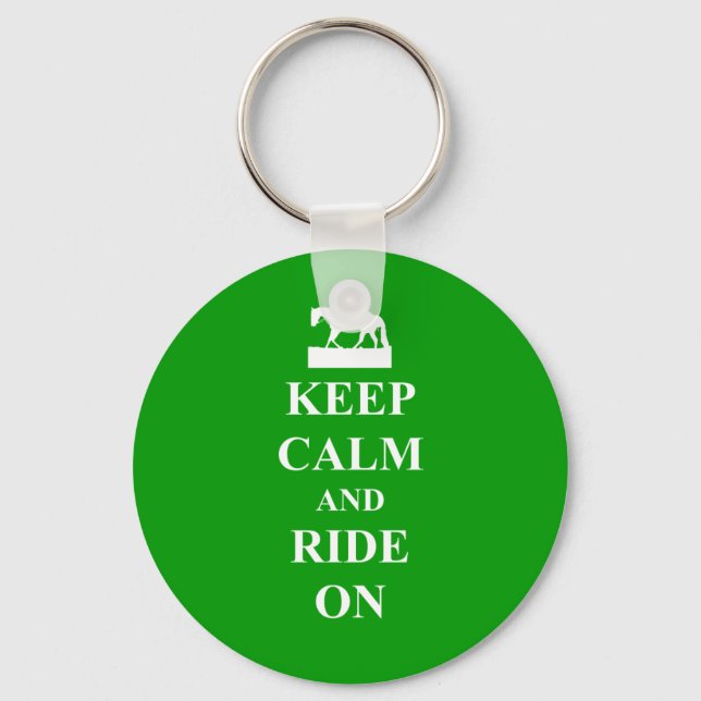 Keep calm & ride on key ring (Front)