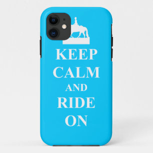 Keep calm & ride on (light blue) Case-Mate iPhone case