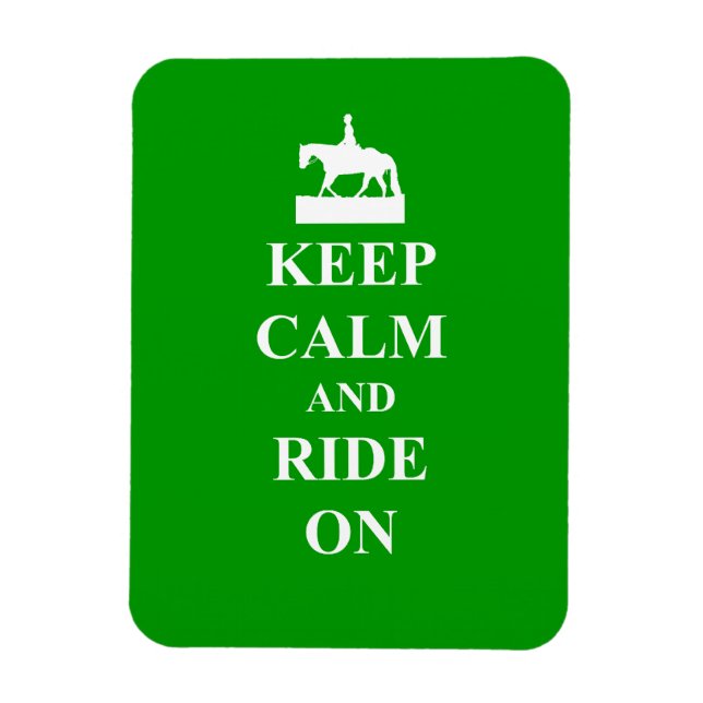 Keep calm & ride on magnet (Vertical)