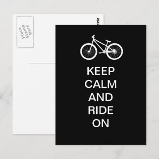 Keep Calm Ride On Postcard