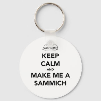 KEEP CALM; SAMMICH TIME KEY RING