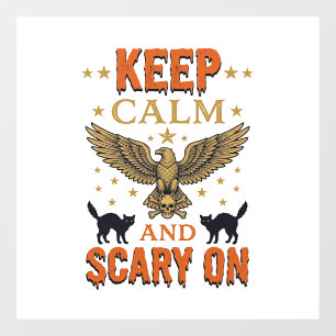 Keep Calm Scary On Vintage Halloween Vector Design
