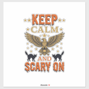Keep Calm Scary On Vintage Halloween Vector Design