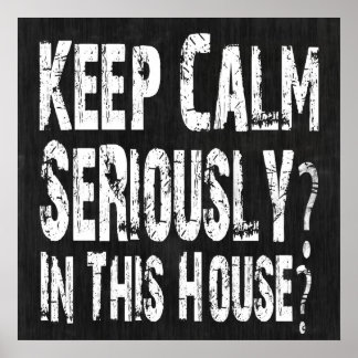 Keep Calm, Seriously? Poster