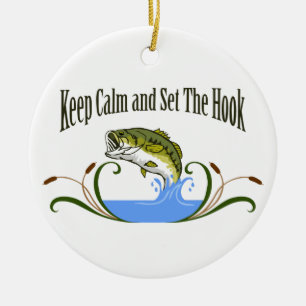 Keep Calm Set Hook Ceramic Tree Decoration