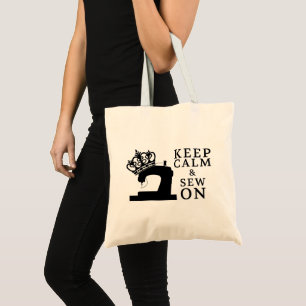 Keep Calm & Sew On Crafts /  Crown Logo Tote Bag