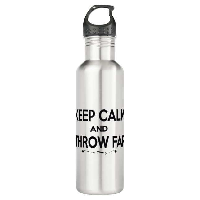 Keep Calm Shot Put Discus Hammer Water Bottle (Front)